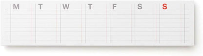 JSTORY Sticky Planner Adhesive Paper Note Columnar Scheduler Organizer to-do One Size Weekly White