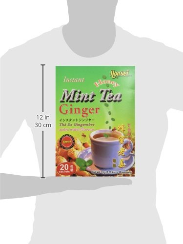 Honsei Instant MINT Ginger Honey Tea (20 Sachets) 15 G/0.525oz - Product of Singapore