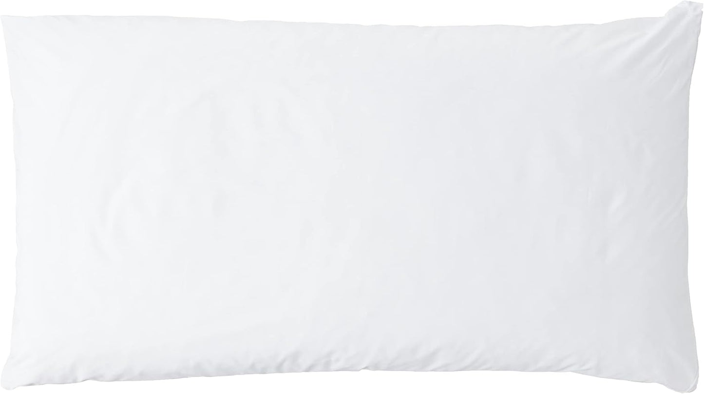 National Allergy Premium 100% Cotton Zippered Pillow Protector - Queen Size - White - 2 Pack - 300 Thread Count - Hypoallergenic Bed Pillowcase with Zipper - Breathable Encasement Cover