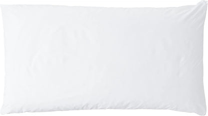 National Allergy Premium 100% Cotton Zippered Pillow Protector - Queen Size - White - 2 Pack - 300 Thread Count - Hypoallergenic Bed Pillowcase with Zipper - Breathable Encasement Cover