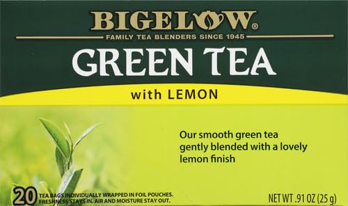 Bigelow Tea Green Tea with Mint, Caffeinated Tea with Green Tea and Peppermint, 20 Count (Pack of 6), 120 Total Tea Bags