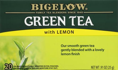 Bigelow Tea Green Tea with Mint, Caffeinated Tea with Green Tea and Peppermint, 20 Count (Pack of 6), 120 Total Tea Bags