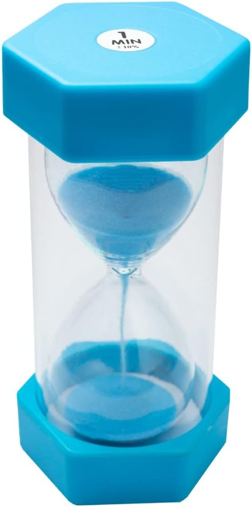 Sand Timer for Kids Set of 3 Small Colorful Hourglass Acrylic Covered Clock 1Min 2Min 5Min for Classroom, Home & Kids Room