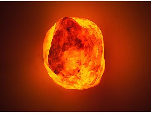 The Body Source Himalayan Salt Lamp 10-12 Inches (11-15lb) | Includes Dimmer Switch | Natural Salt Rock Lamp with Handcrafted Wooden Base & Night Light (Bulb Replacement)