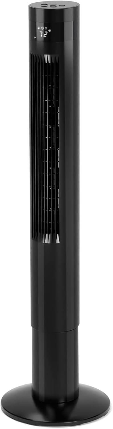Antarctic Star Tower Fan 85°Oscillating Fan Quiet Cooling 12H Timer Remote Control Bladeless Electric 3 Speeds Wind 3 Modes, 42INCH, PINK