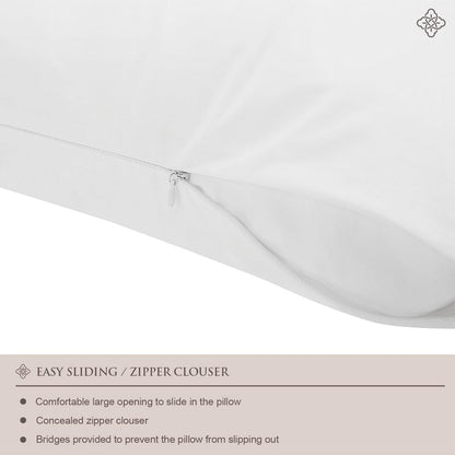 Bioweaves 100% Organic Cotton Breathable Pillow Protectors GOTS Certified with Zipped Closure – Standard, 20 x 26 inches, 2-Pack