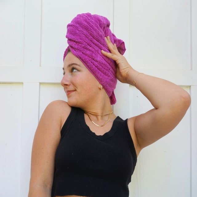 VOLO Hero Hair Towel – Ultra Soft Nanoweave™ Microfiber, Super Absorbent Quick Dry, Reduces Dry Time 50%, Anti-Frizz & Breakage, Secure Snug Strap, Large Wrap for All Hair Types - Luna Gray