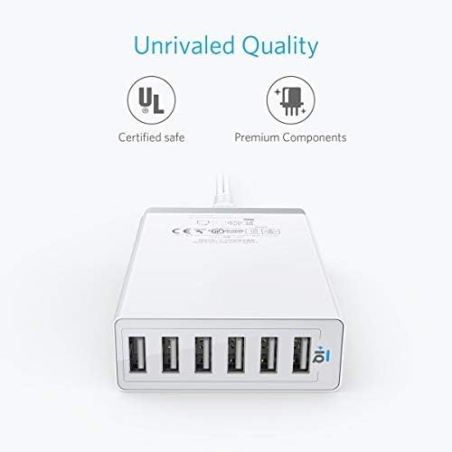 Anker Desktop Charger, 60W 6 Port USB Multiple Charging Hub