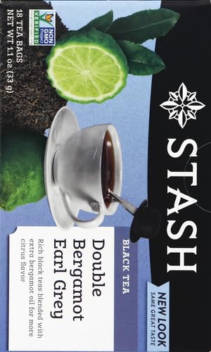 Stash Double Bergamot Earl Grey Black Tea, Tea bags, 18 ct (Pack of 2)