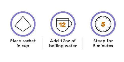 Paromi Chamomile Lavender Rooibos Organic Tea, Signature Jar, 15 Count