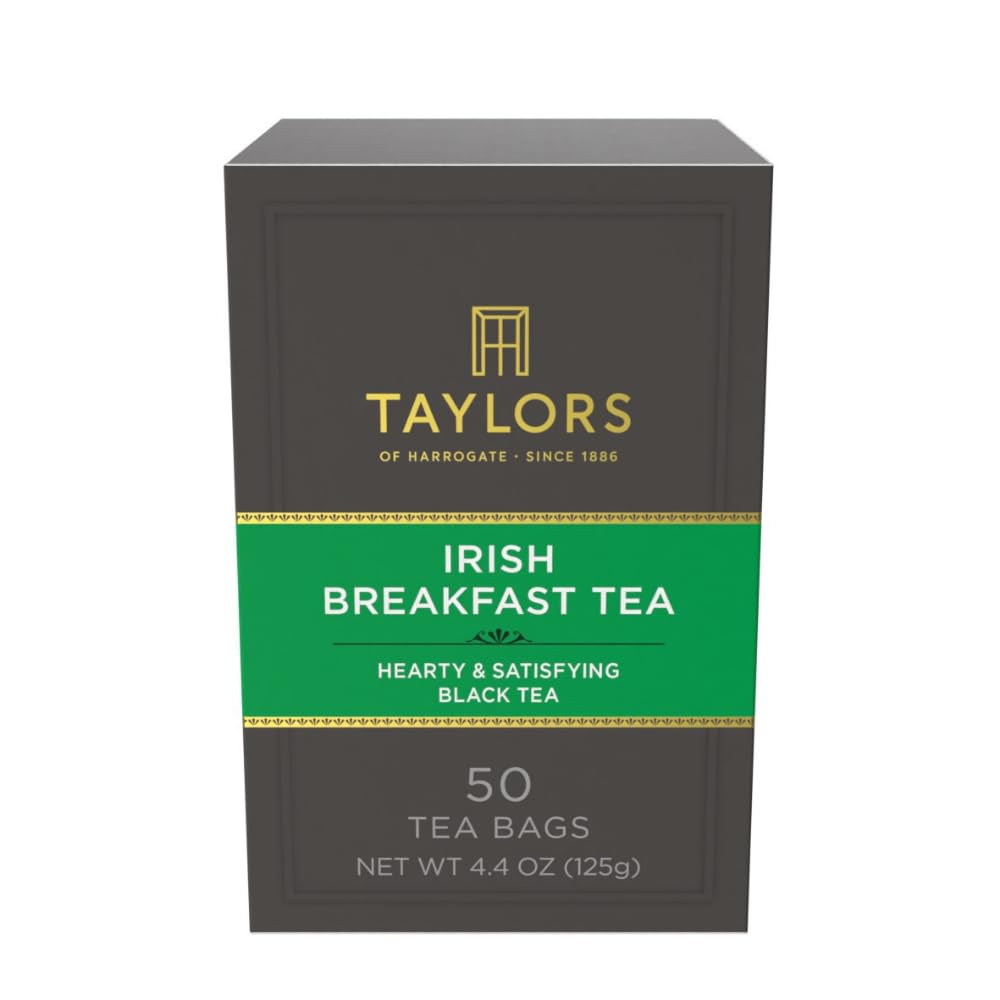 Taylors of Harrogate Irish Breakfast Black Tea Bags, 50ct (Pack of 6)