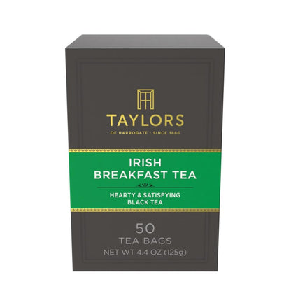 Taylors of Harrogate Irish Breakfast Black Tea Bags, 50ct (Pack of 6)