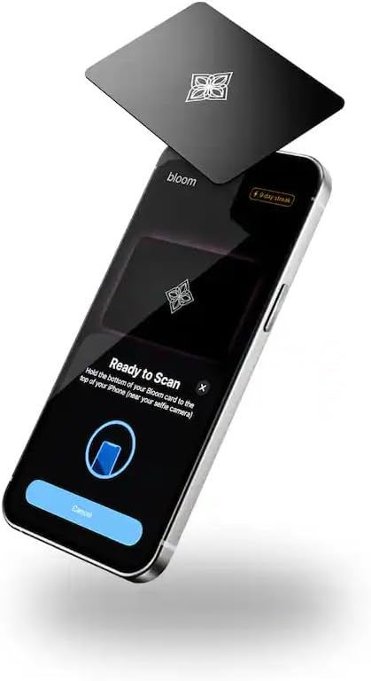 Bloom Card - App Blocker & Screen Time Tool - As Seen On Shark Tank - Subscription-Free Focus Device - Stainless Steel Keycard for iPhone & Android