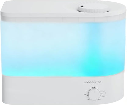 MegaWise Ultrasonic Cool Mist Humidifier SK7620 - 1.5L Capacity, Whisper-Quiet Operation, Adjustable Mist Output, Auto Shut-Off - Ideal for Home, Office, Baby Room, and Bedroom