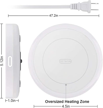 BESTINNKITS White Smart Coffee Auto On/Off Gravity-Induction Mug Office Desk Use, Candle Wax Cup Warmer Heating Plate (Up to 131F/55C)
