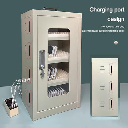 Wall Mounted Cell Phone Jail Lock Box - 15/30/45/60/75 Slots Charging Station for Office, School, Classroom & Factory - Family Time Out Organizer (38x22x33cm/15x9x13in)