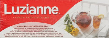 Luzianne Unsweetened Hibiscus Iced Tea Bags, Family Size, 22ct Box (Pack of 6)