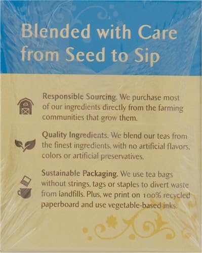 Celestial Seasonings Chamomile Tea Bags - Honey Vanilla Herbal Tea, Caffeine Free, 20 Bags Per Box (Pack of 6)