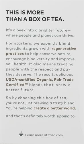 TAZO Organic Awake English Breakfast Black Tea, Black tea with Caffeine, 16 Total Bags