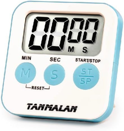 Tanmalan Kitchen Timer for Cooking Loud Alarm, Large Display, Auto Memory Loud Alarm, Large Display,Big Button，for Kids for Teacher Classroom Must Haves,Count Down-up,Easy to use (6.0-Grey)