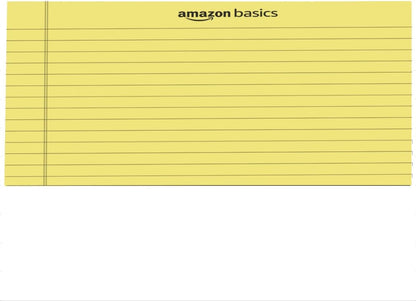 Amazon Basics Wide Ruled Lined Writing Note Pads for Office Supplies, 8.5" x 11.75", White, 12-Pack of 50 Perforated Sheets