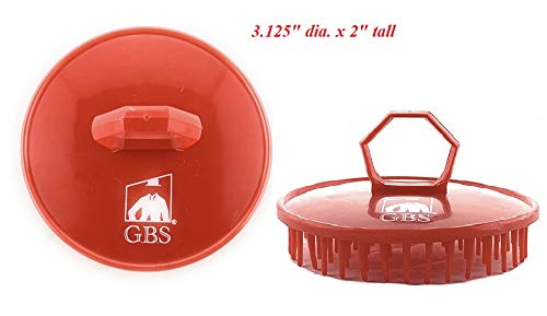 G.B.S Gents Dandruff Cleaning Scalp Brush 2 Pack – Silicone Shampoo Scrubber for Hair & Scalp Massage, Exfoliating Wet Dry Hair Care, Red