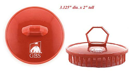 G.B.S Gents Dandruff Cleaning Scalp Brush 2 Pack – Silicone Shampoo Scrubber for Hair & Scalp Massage, Exfoliating Wet Dry Hair Care, Red