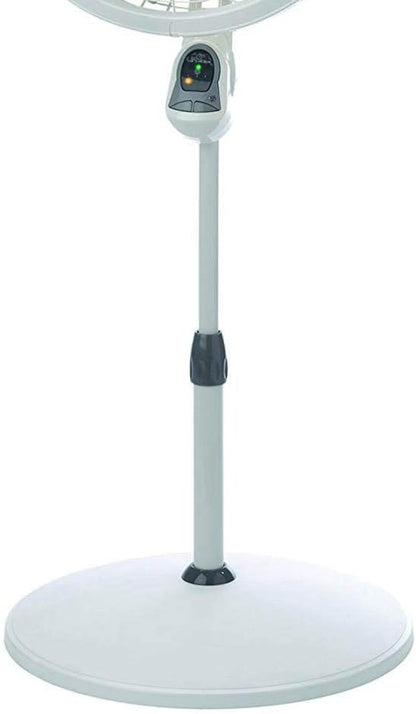 Lasko Oscillating Adjustable Pedestal Stand Fan with Timer and Remote for Indoor, Bedroom, Living Room, Home Office & College Dorm Use, 16 Inch, White, 1646