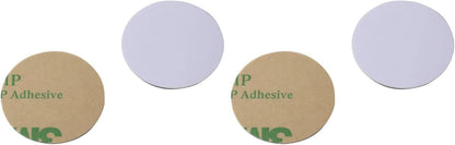 ETEKJOY 10 PCS Writable 125kHz RFID Sticker Coin Adhesive Back T5577 Proximity ID Card Token Key Tag Rewritable Dia 25mm (Blank Card No Data)