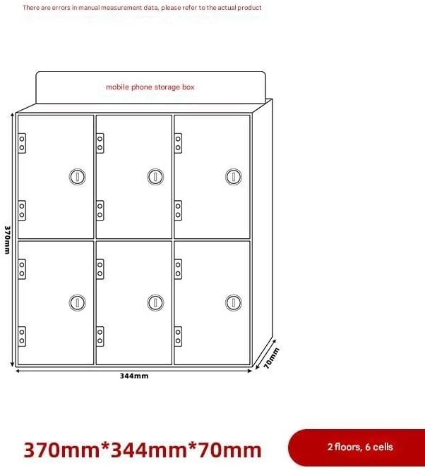 Cell Phone Locker Box - Acrylic Wall-Mounted with Locks and Keys, Secure Storage Cabinet for Office, Classroom, Gyms