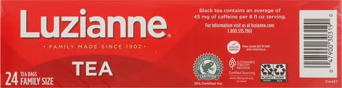 Luzianne Unsweetened Hibiscus Iced Tea Bags, Family Size, 22ct Box (Pack of 6)