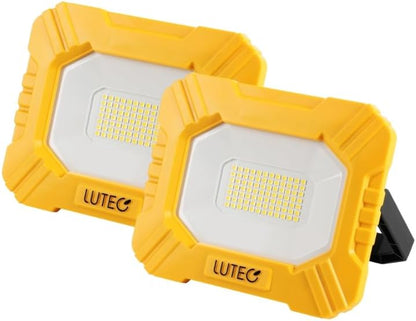 LUTEC 3500LM LED Work Light, Rechargeable Magnetic Work Lights with Stand, Portable 5000K Flood Light for Car Repair, Fishing, Camping, Emergency, Hiking, 3 Modes