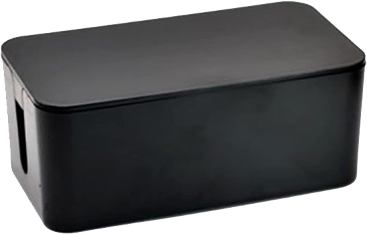 Cable Management Box,Power Cover Surge Protector for Desk Large Black