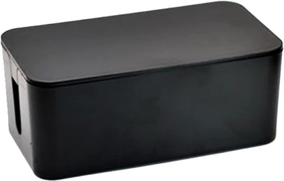 Cable Management Box,Power Cover Surge Protector for Desk Large Black
