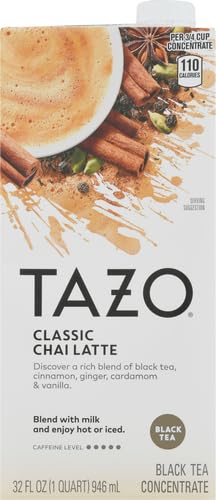 TAZO Classic Chai Latte Concentrate, 32 oz Carton