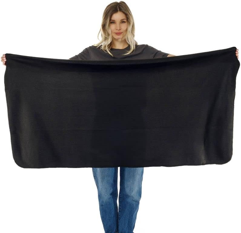 Lewis N. Clark Ultimate Comfort Set + Portable Travel Kit for Airplane, Includes Inflatable Pillow + Zippered Carrying Case, Cozy Fleece Blanket, Eye Mask for Sleeping & Foam Ear Plugs, Black