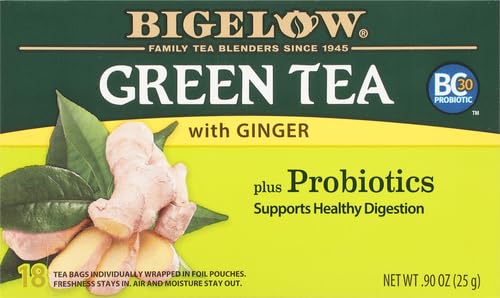 Bigelow Tea Green Tea with Mint, Caffeinated Tea with Green Tea and Peppermint, 20 Count (Pack of 6), 120 Total Tea Bags