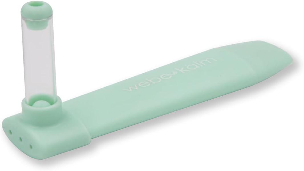 Product Title: webe kälm: Sensory tool for calming with slow exhalation, visual focus, and auditory regulation. Supports mindfulness, stress relief, bedtime, and anxiety. (Blue)