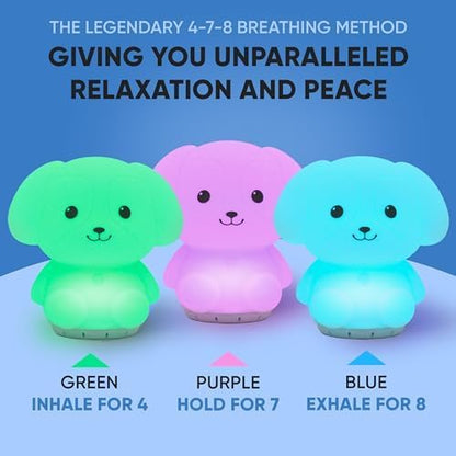 Rainlax Mindfulness Breathing Owl, 4-7-8 Guided Visual Meditation Light