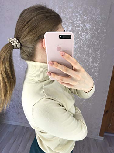 LILYSILK Silk Hair Scrunchies / Ties for Frizz & Breakage Prevention, 100% Mulberry, No Damage, Elastic ponytail Holders, 1Pc, Coffee - Colors A