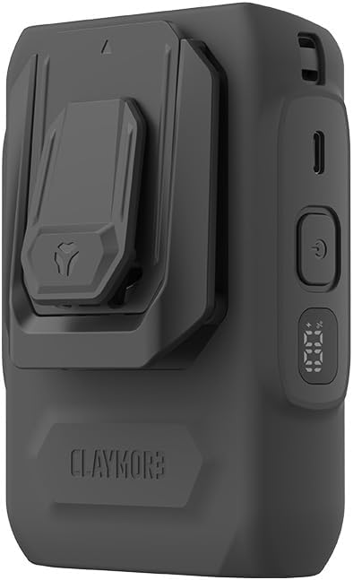 Claymore Clip Fan Plus Portable Wearable Shirt & Belt Clip Fan, Quiet BLDC Motor USB-C Rechargeable Personal Cooling Fan, Hands-Free Compact Pocket Fan for Outdoor Work, Golf, Camping, Travel