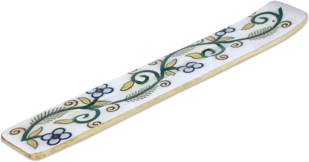 Bless-International Traditional-Handmade-Burner Wooden-Incense-Stick-Holder Ash-Catcher-Stand for-Aromatherapy-Meditation-Yoga (Incense Holder 10 inch(2 pcs))