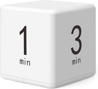 Pomodoro Cube Timer, Productivity Visual Timer 5/25/15/45 Minutes Preset, Desk Portable Rotating Multi Timers for ADHD Time Management Work Study Cooking Workout School