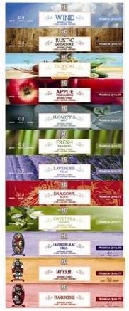 Hosley 320 Assorted Incense Sticks with Holder Eucalyptus, Fresh Bamboo, Lavender, Myrrh, Lavender Chamomile, Vanilla, Citrus, Dragon Blood Idea for Home, Wedding, Spa, Meditation & Aromatherapy