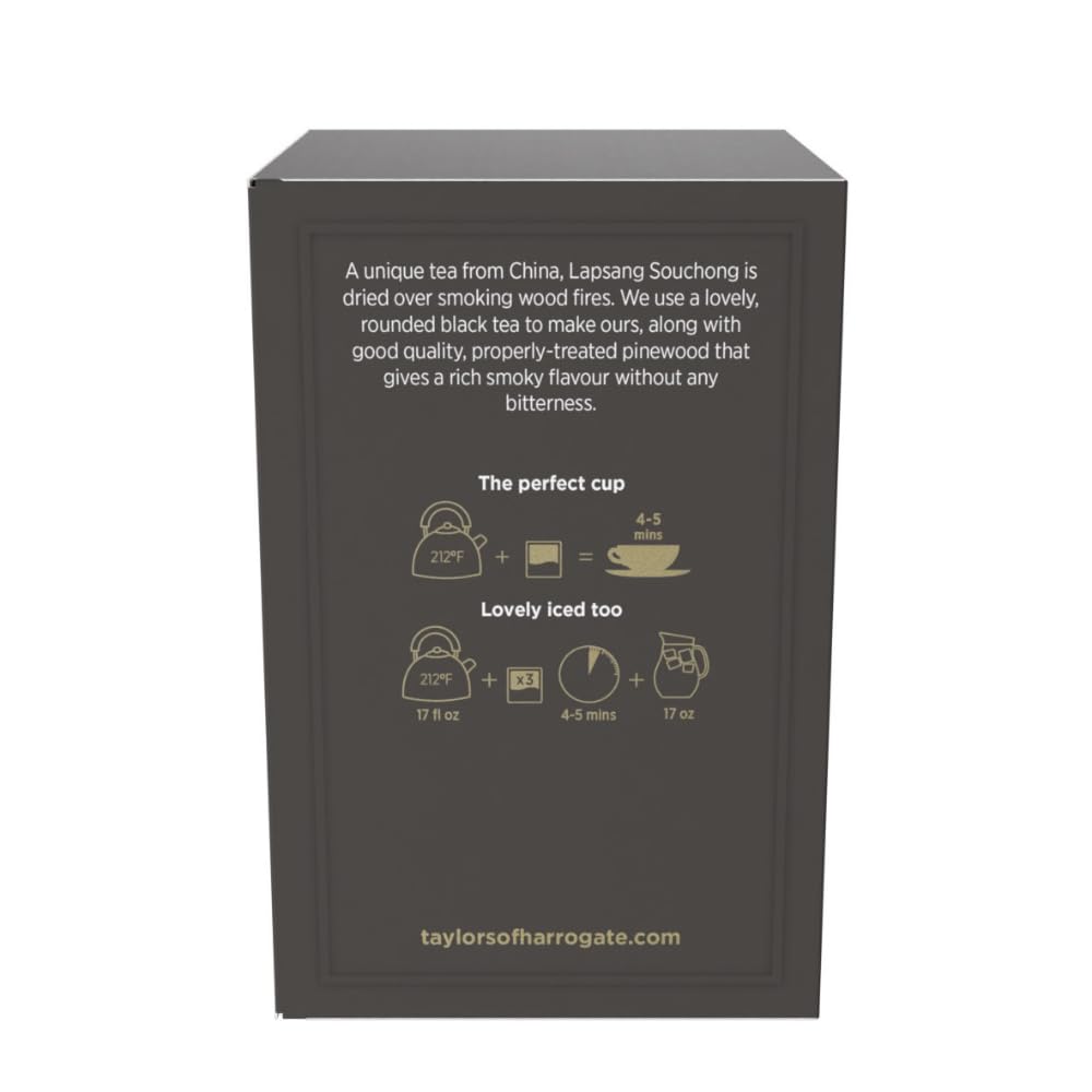 Taylors of Harrogate Lapsang Souchong Black Tea Bags, 50ct (Pack of 6)