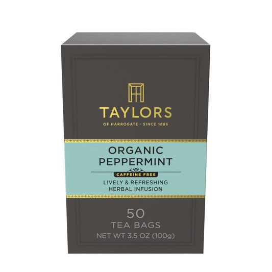 Taylors of Harrogate Organic Chamomile, Herbal Tea, Pillow Bags, 50 Count (Pack of 1), Mellow, Silky & Soft, Caffeine-Free, Enjoy Hot or Iced, 50 Teabags