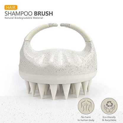 Sndyi Scalp Massager Shampoo Brush, Scalp Scrubber with Soft Silicone Bristles, Scalp Exfoliator for Dandruff Removal, Scalp Massager for Hair Growth, Wet Dry Hair Brush for Scalp Care, Green