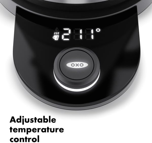 OXO Brew Adjustable Temperature Kettle, Electric Kettle, Stainless Steel