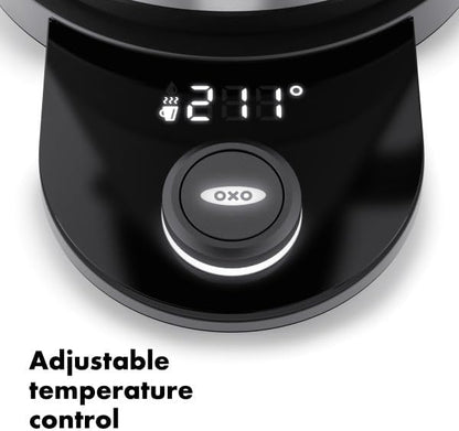 OXO Brew Adjustable Temperature Kettle, Electric Kettle, Stainless Steel