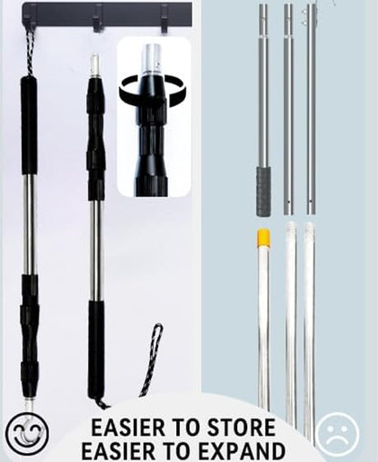 Cargo Grabber Reach Retriever Tool, 16-36 Inches Truck Bed Accessories Telescoping Pull Pole with Two Hooks, Used for Pickup Truck, SUV, Improve Efficiency and Portable